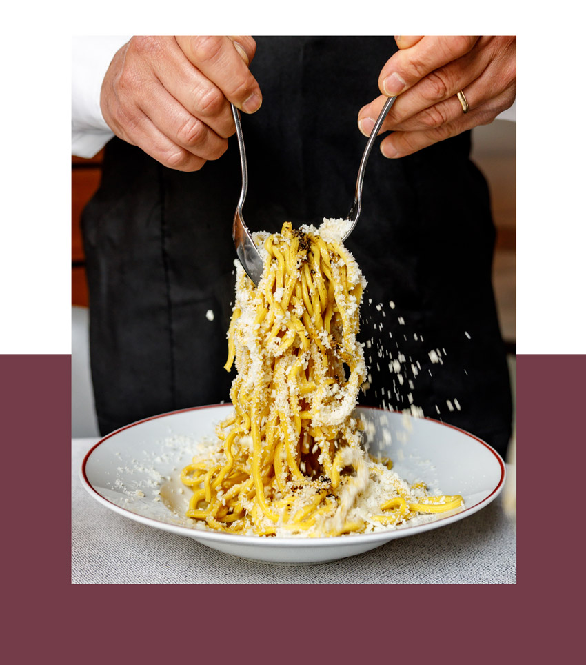Cacio e pepe felice a testaccio