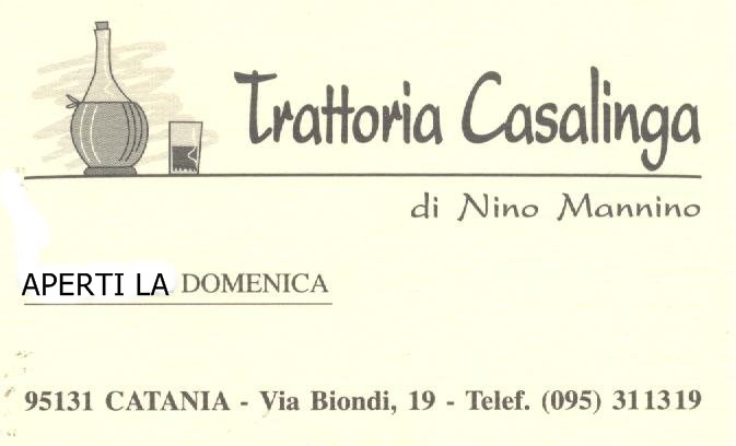 nino mannino trattoria casalinga catania