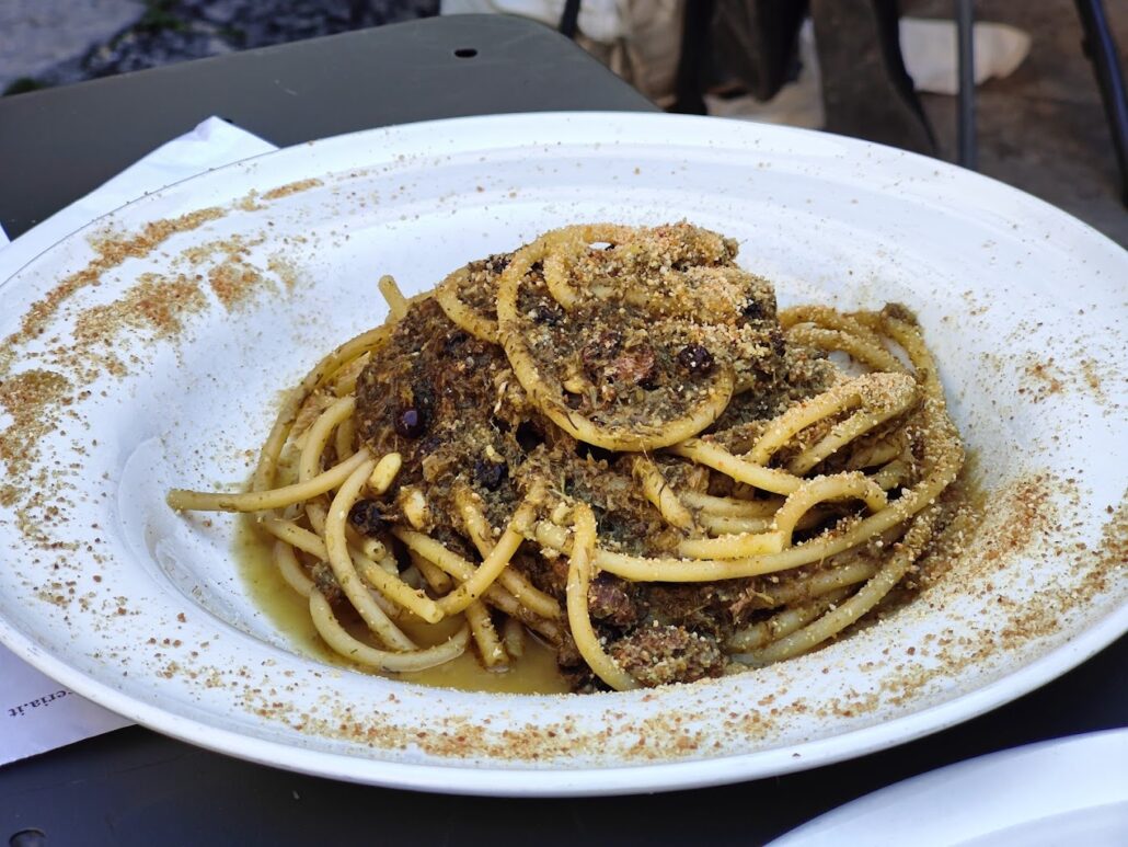 antica focacceria di san francesco pasta chi sardi palermo