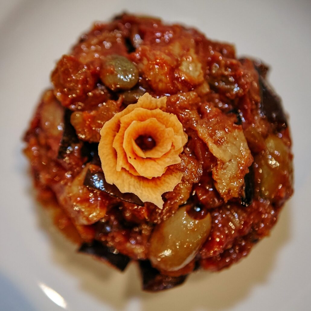 caponata di melanzane mangia e bevi osteria palermo