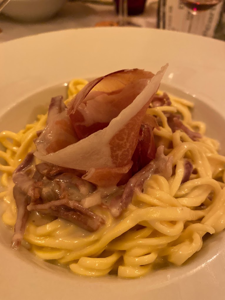 tagliolini al culatello trattoria corrieri parma