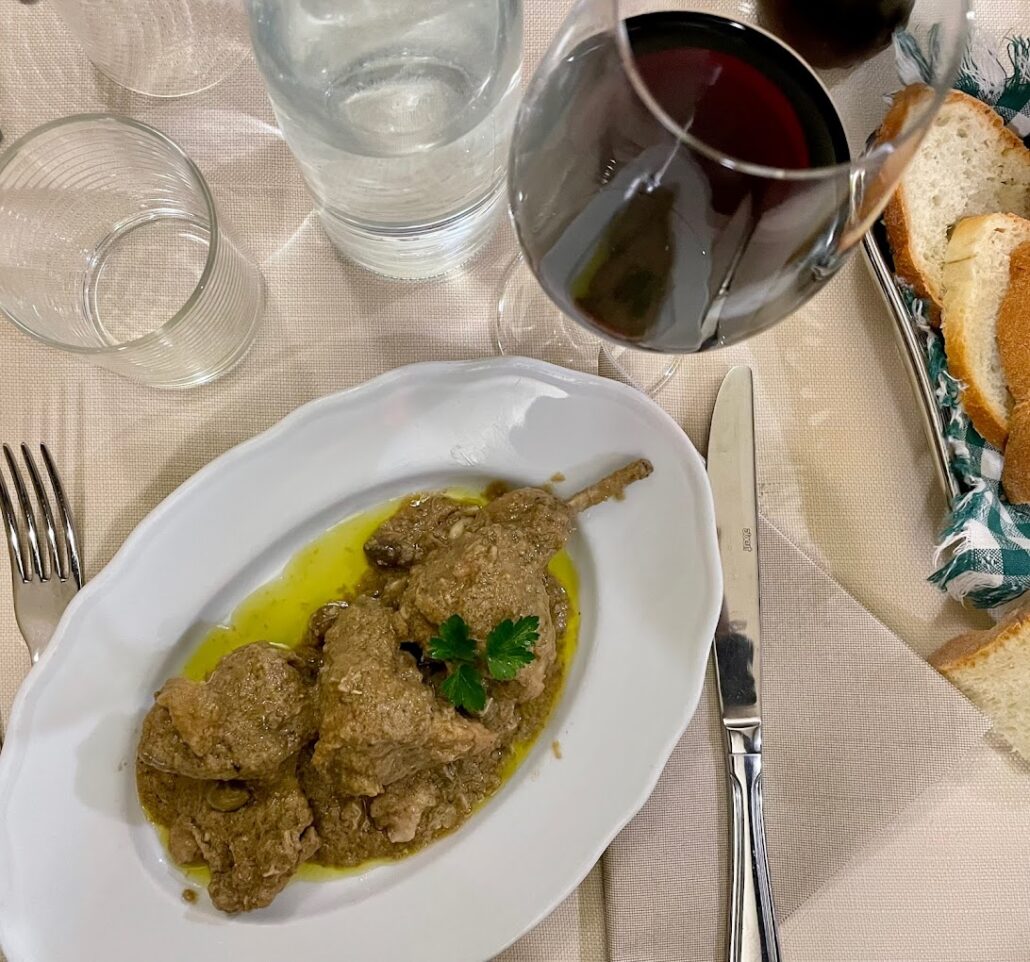 coniglio alla ligure trattoria della raibetta genova