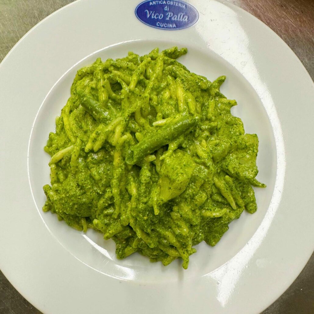 trofie al pesto osteria di vico palla genova